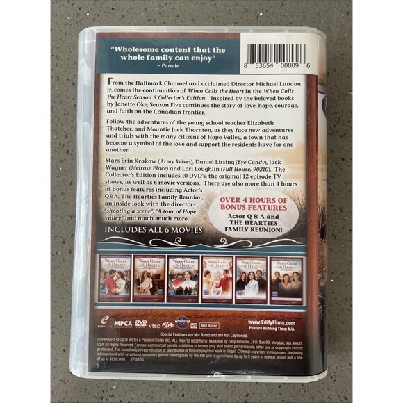 When Calls the Heart: Complete Season 5 Collectors Edition DVD READ!!! - Picture 2 of 9